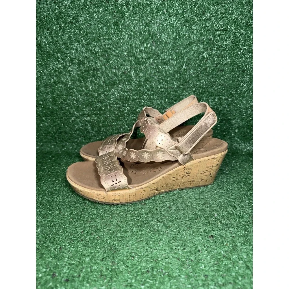 Skechers Sandals Womens Size‎ 5 Cali Beverlee Cherished Aura Wedge Brown Slip On